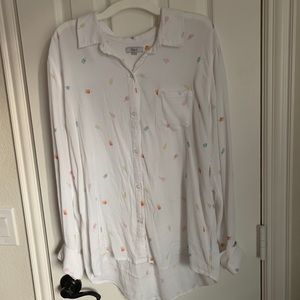White Popsicle Print Button Down
